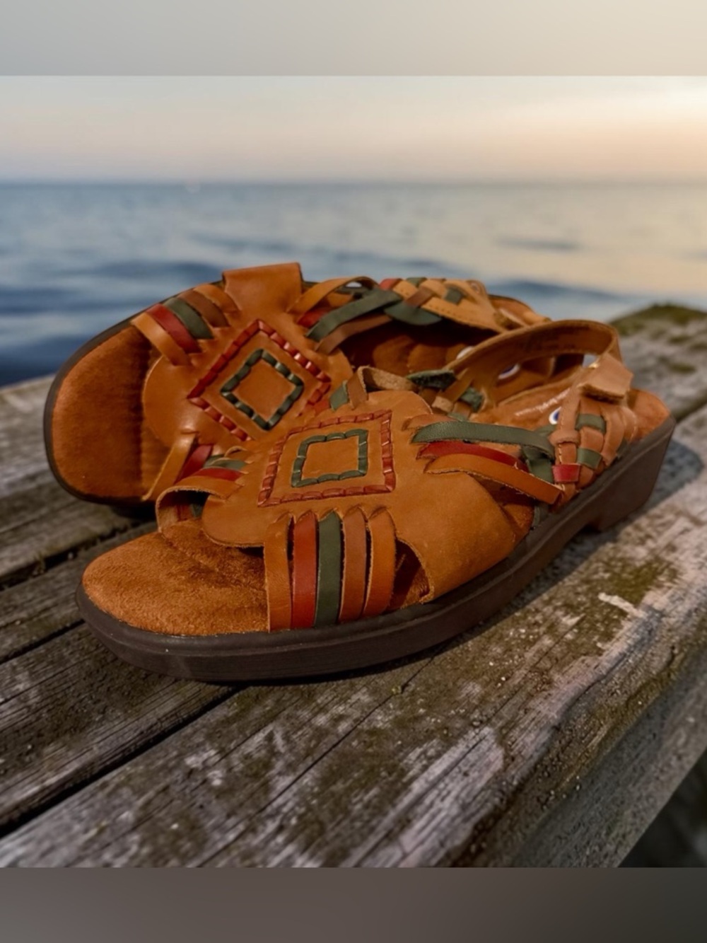 Dr Scholls Womens Comfort Strap Double Air-Pillo Sandals Tan Leather Shoes